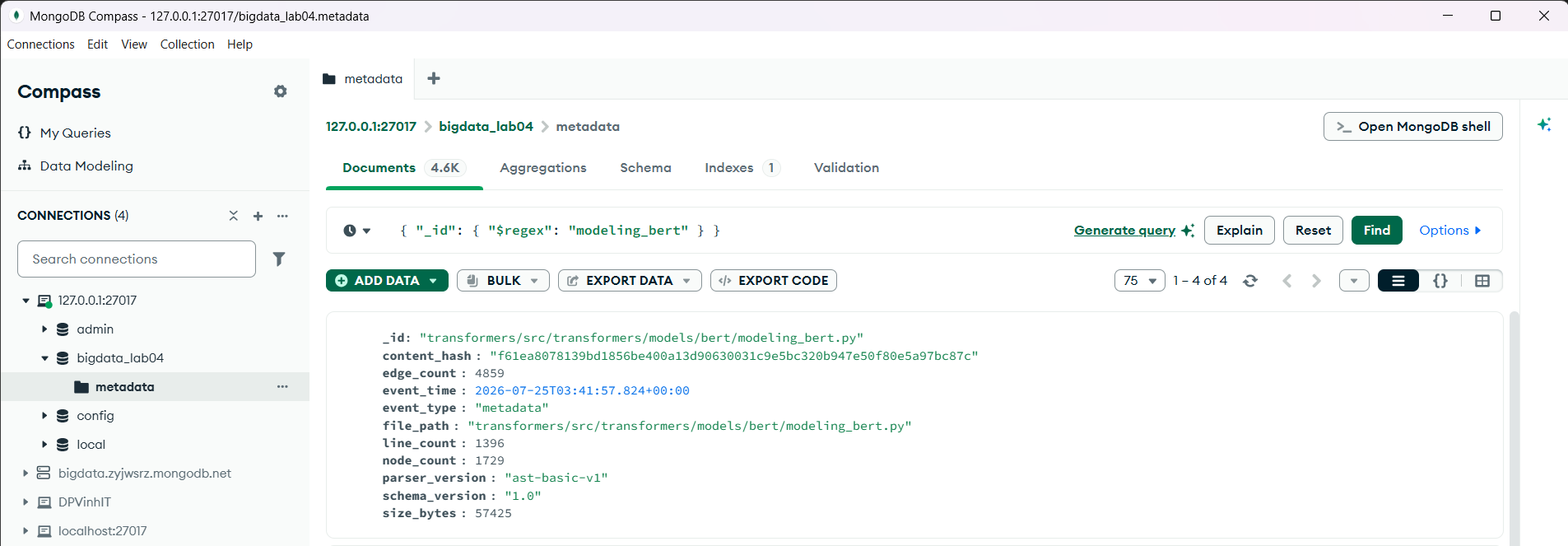 MongoDB Document Sau Replay
